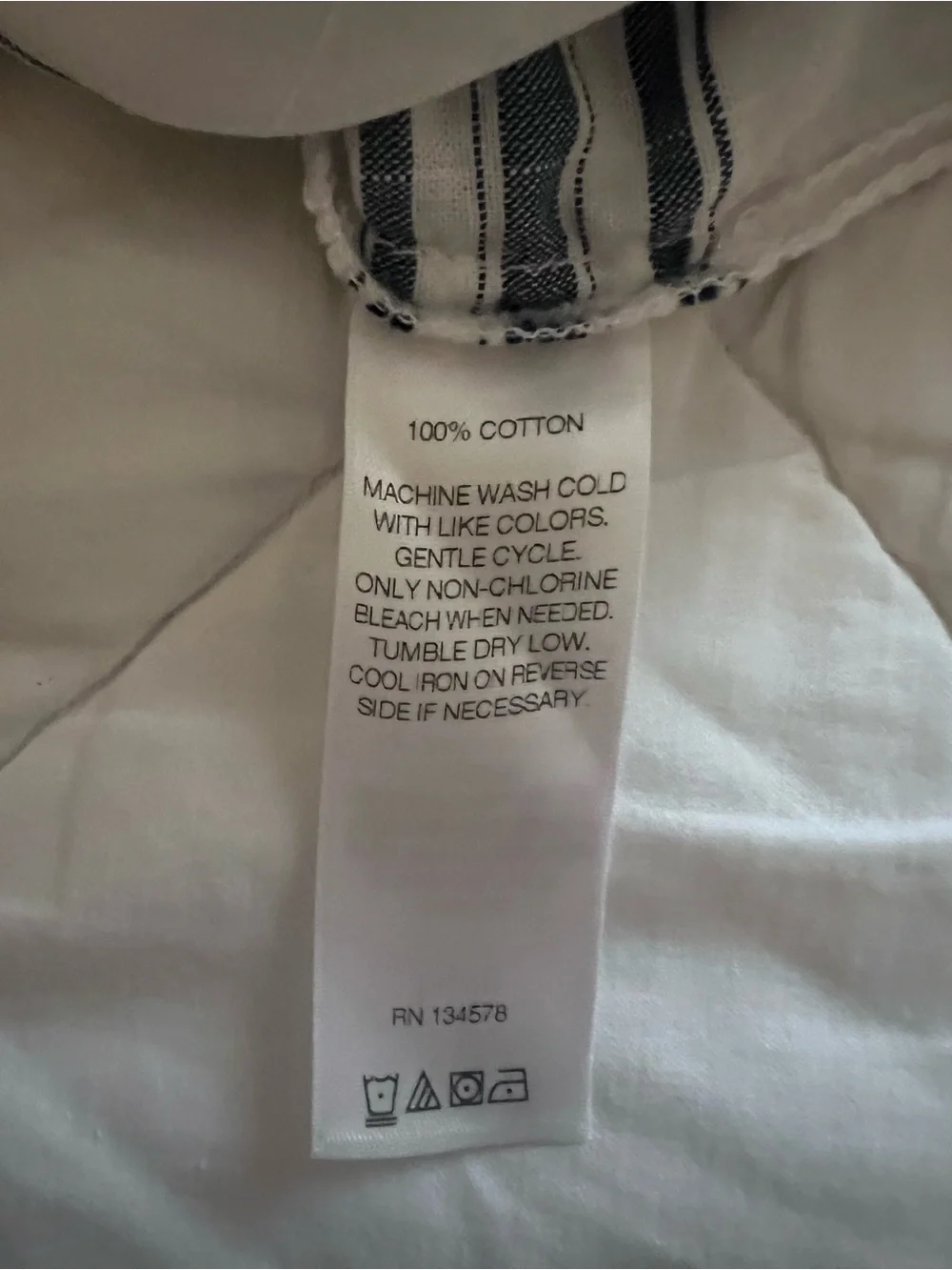 Vineyard vines Striped beach cover up - White & Navy kids xs